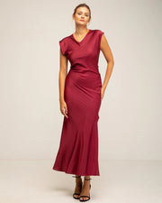SATIN DRESS_BURGANDY-Dress-Tantra-S-Urbanheer