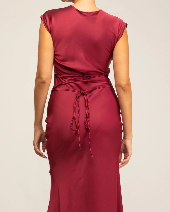 SATIN DRESS_BURGANDY-Dress-Tantra-S-Urbanheer