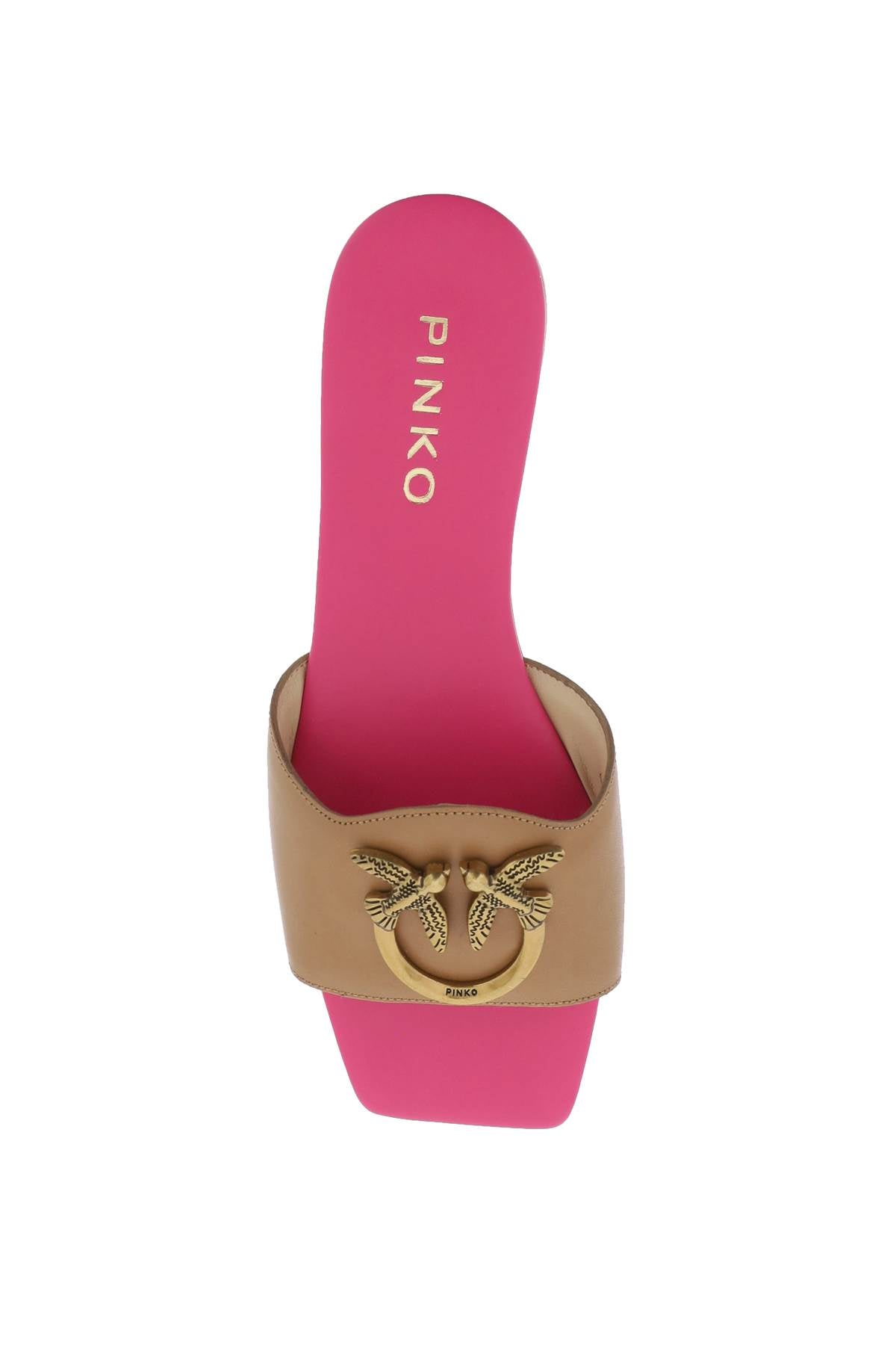 Pinko Love Birds Leather Slides Mixed Colours-Pinko-36-Urbanheer