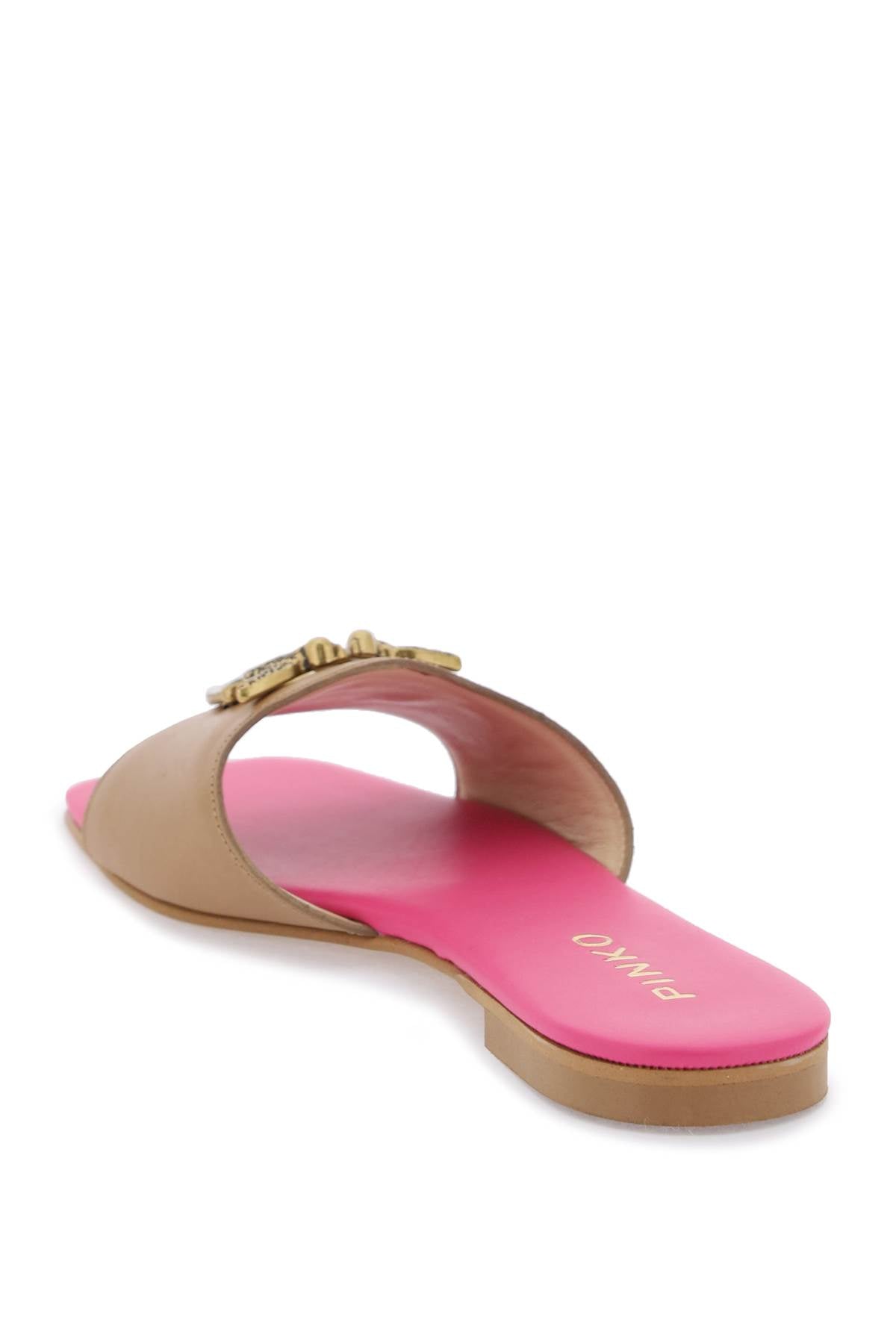 Pinko Love Birds Leather Slides Mixed Colours-Pinko-36-Urbanheer