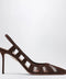 Aquazzura Screen Slingback Pumps in Espresso Suede