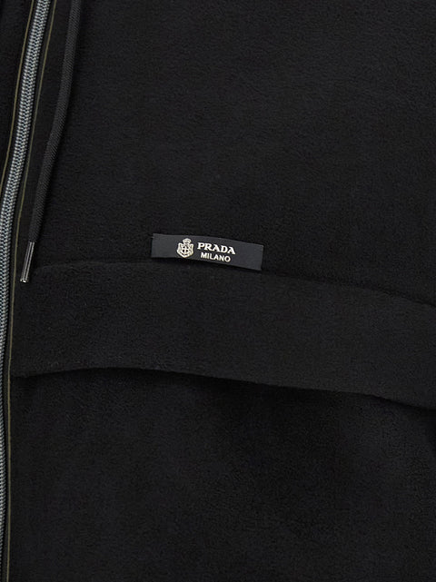 Prada Pile Tec Hooded Jacket