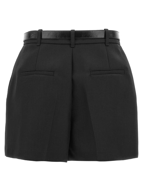 Elisabetta Franchi Belted Wool Shorts