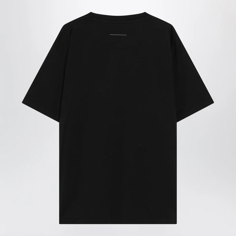 MM6 Maison Margiela Black T-shirt with logo print