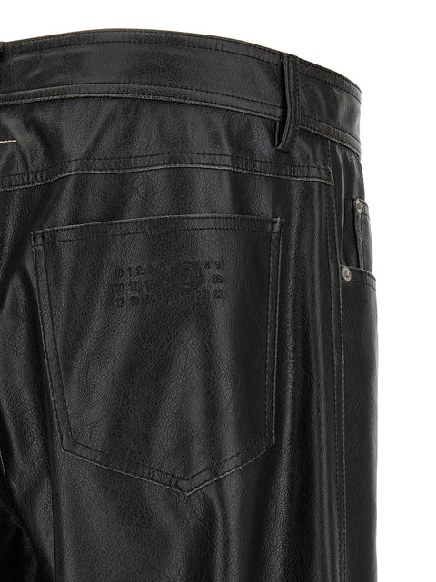 Mm6 Maison Margiela Leather-effect Pants