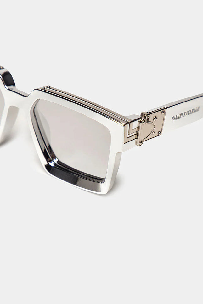 SILVER FASHIONISTA SUNGLASSES-Accessories Sunglasses-Gianni Kavanagh-Height: 5Height: 5.5 cm; Length: 15 cm-Urbanheer