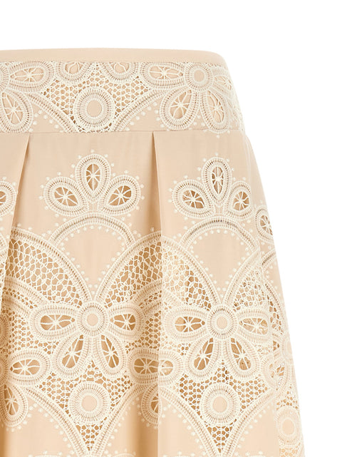 Elie Saab Carving Embroidery Skirt