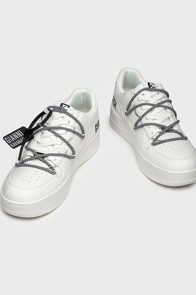 White Wrapped Sneakers-Sneakers-Gianni Kavanagh-WHITE-40-Urbanheer