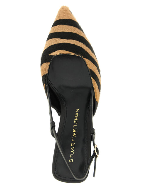 Stuart Weitzman Vinnie Pony Hair Slingbacks