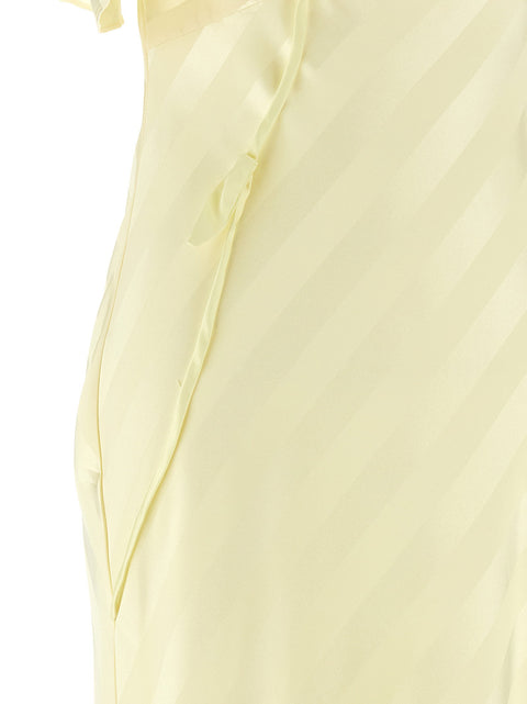 Self-Portrait Satin Striped Long Dress
