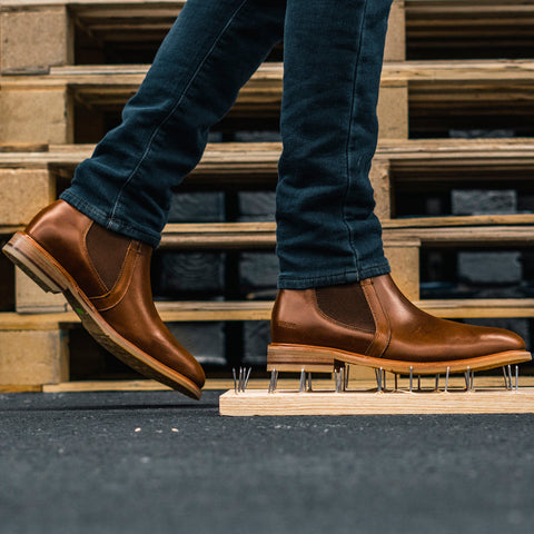 STEEL TOE CHELSEA BOOT WALLACE AMBER-Chelsea Boots-Proxon Premium Workwear-6-Urbanheer