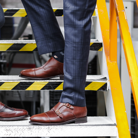 STEEL TOE MONK STRAP SHOE DANTE AMBER-Executive Safe-Proxon Premium Workwear-6-Urbanheer