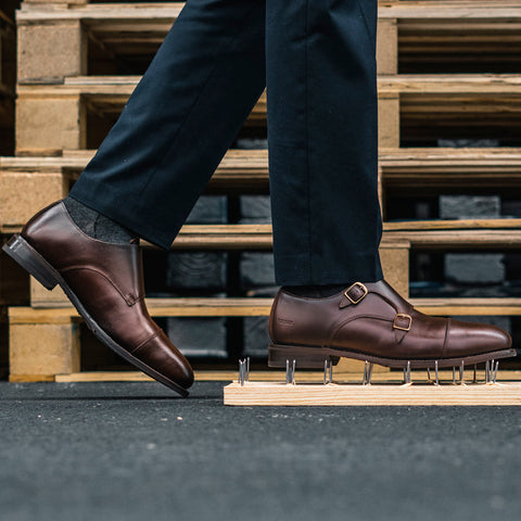 STEEL TOE MONK STRAP SHOE DANTE BROWN-Executive Safe-Proxon Premium Workwear-6-Urbanheer
