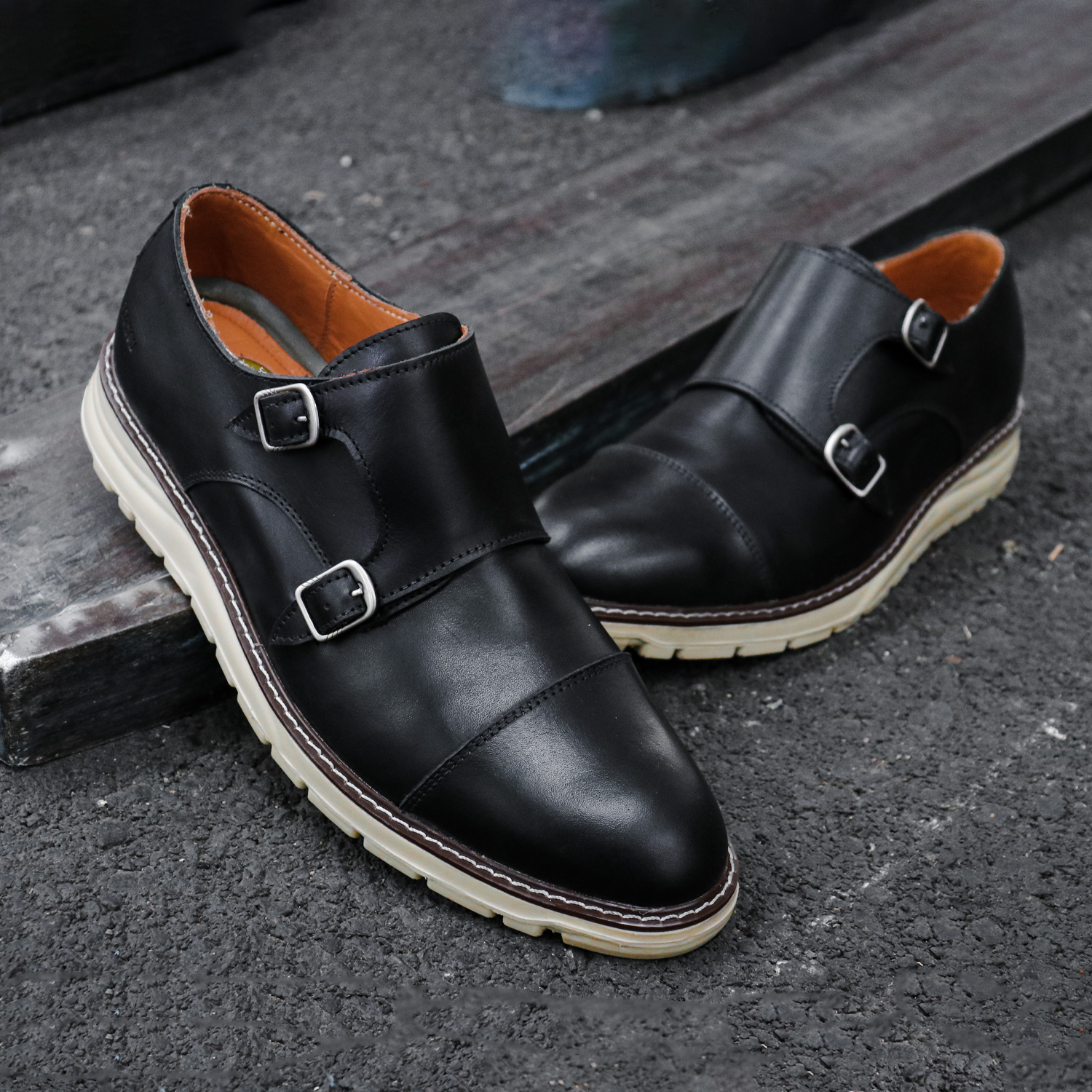 STEEL TOE MONK STRAP SHOE GRAND BLACK-Active Safe-Proxon Premium Workwear-6-Urbanheer