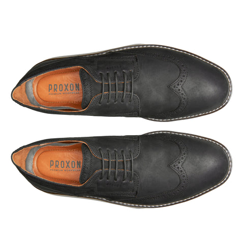STEEL TOE OXFORD SHOE MASTER BLACK MATTE-Active Safe-Proxon Premium Workwear-8-Urbanheer