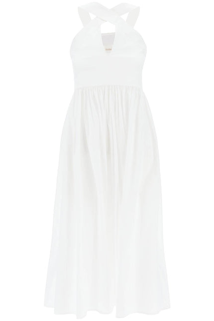 Max mara beachwear stelvio stretch cotton sundress-Dress-MAX MARA BEACHWEAR-White-38-Urbanheer