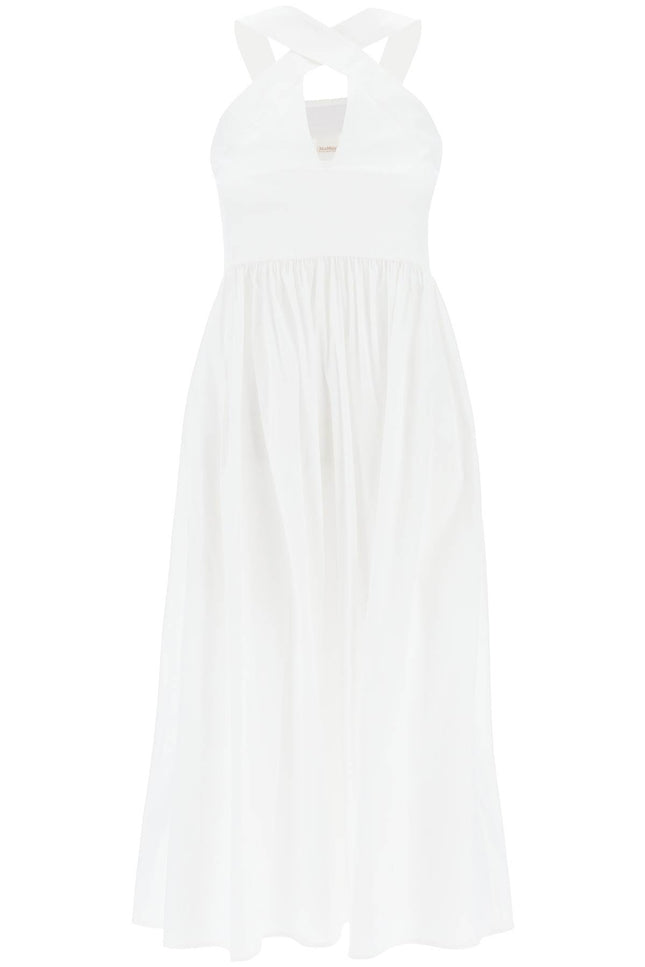 Max mara beachwear stelvio stretch cotton sundress-Dress-MAX MARA BEACHWEAR-White-38-Urbanheer