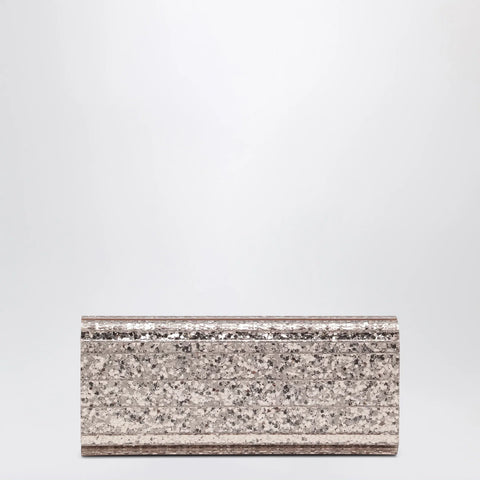 Jimmy Choo Pink Sweetie Glitter Fabric Clutch