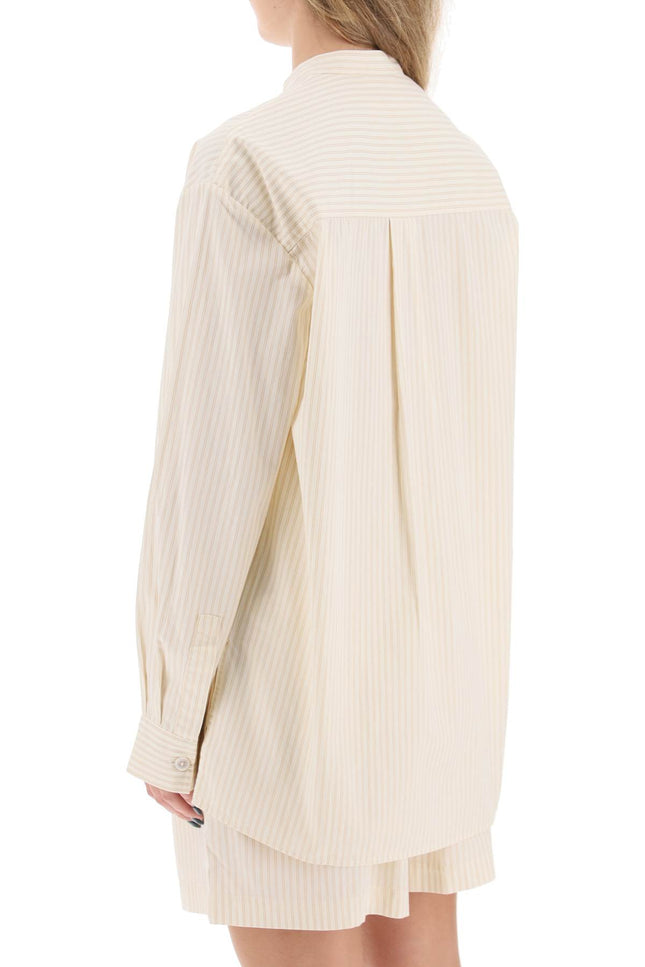 Birkenstock X Tekla Organic Poplin Pajama Shirt White-Birkenstock X TEKLA-Urbanheer