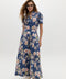 Sabi Linen Pants - Blue Poppy Print