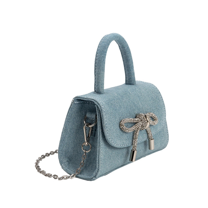 Sabrina Denim Mini Crossbody Bag-Bag-Melie Bianco-6.25"W x 4.25"H x 2.75"D-Urbanheer