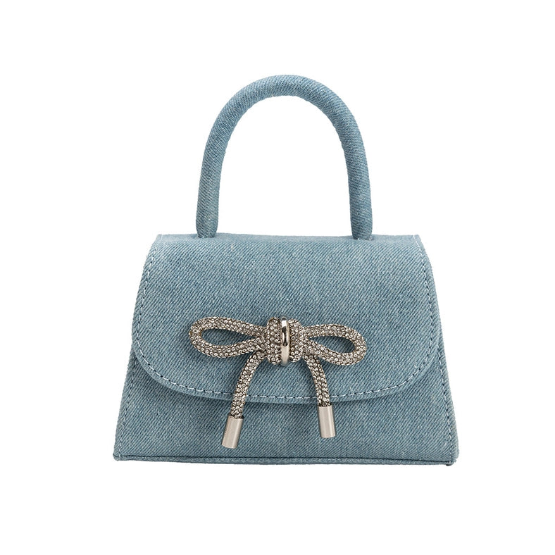 Sabrina Denim Mini Crossbody Bag-Bag-Melie Bianco-6.25"W x 4.25"H x 2.75"D-Urbanheer