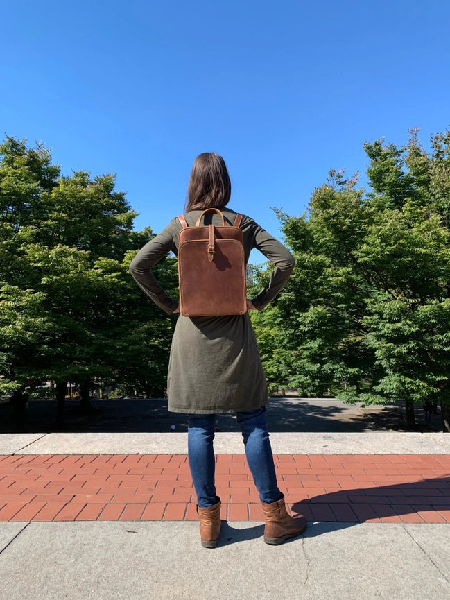 Sachi Leather Backpack | Small Women's Leather Backpack-Backpack-Steel Horse Leather-Leather-Urbanheer