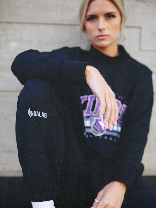 Sacramento Kings Sweatsuit Pants Only-mock neck bottoms-QORE-S/M-Urbanheer