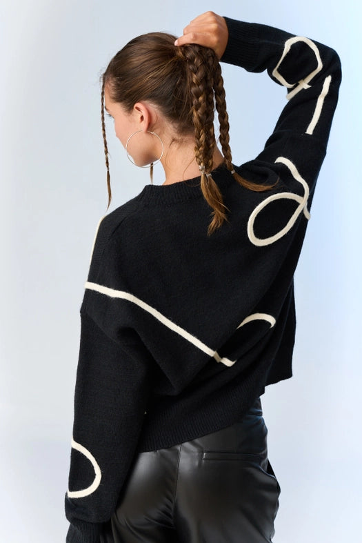 Sadie Oversized Sweater Black-Sweater-Papermoon-S-Black-Urbanheer