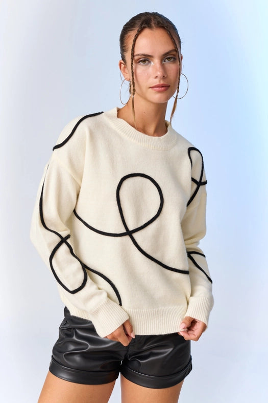 Sadie Oversized Sweater Cream-Sweater-Papermoon-S-Cream-Urbanheer