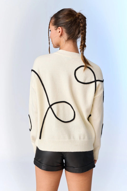 Sadie Oversized Sweater Cream-Sweater-Papermoon-S-Cream-Urbanheer