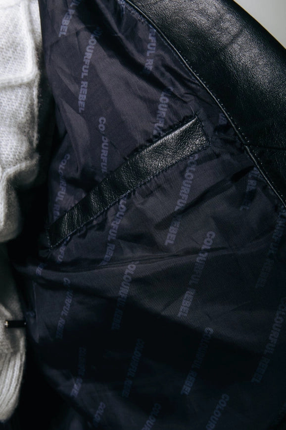 Sage Leather Biker Jacket | Black-Jacket-Colourful Rebel-XS-Black-Urbanheer