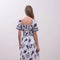 Sailor Print Front Tie Short Sleeve Midi Dress-Dress-Moon River-XS-IVORY MULTI-Urbanheer