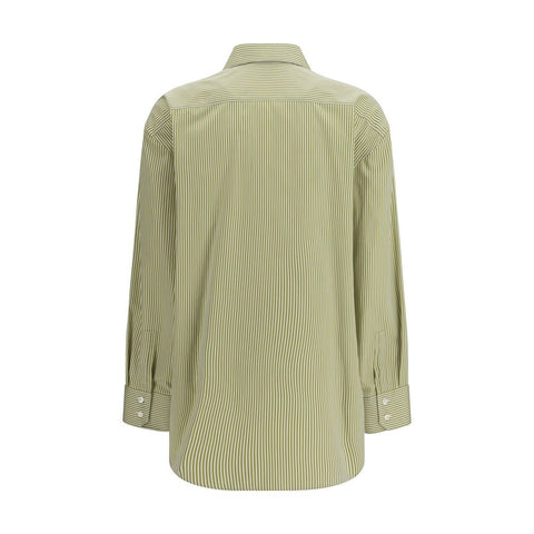 Saint Laurent Bicolor Cotton Pattern Shirt