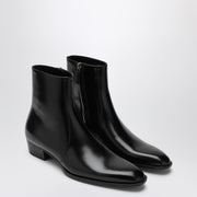 Saint Laurent Black Roman boots in smooth leather