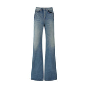 Saint Laurent Blue Cotton Flared Jeans