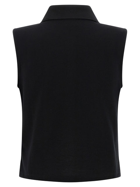 Saint Laurent Cassandre Embroidered Polo Shirt