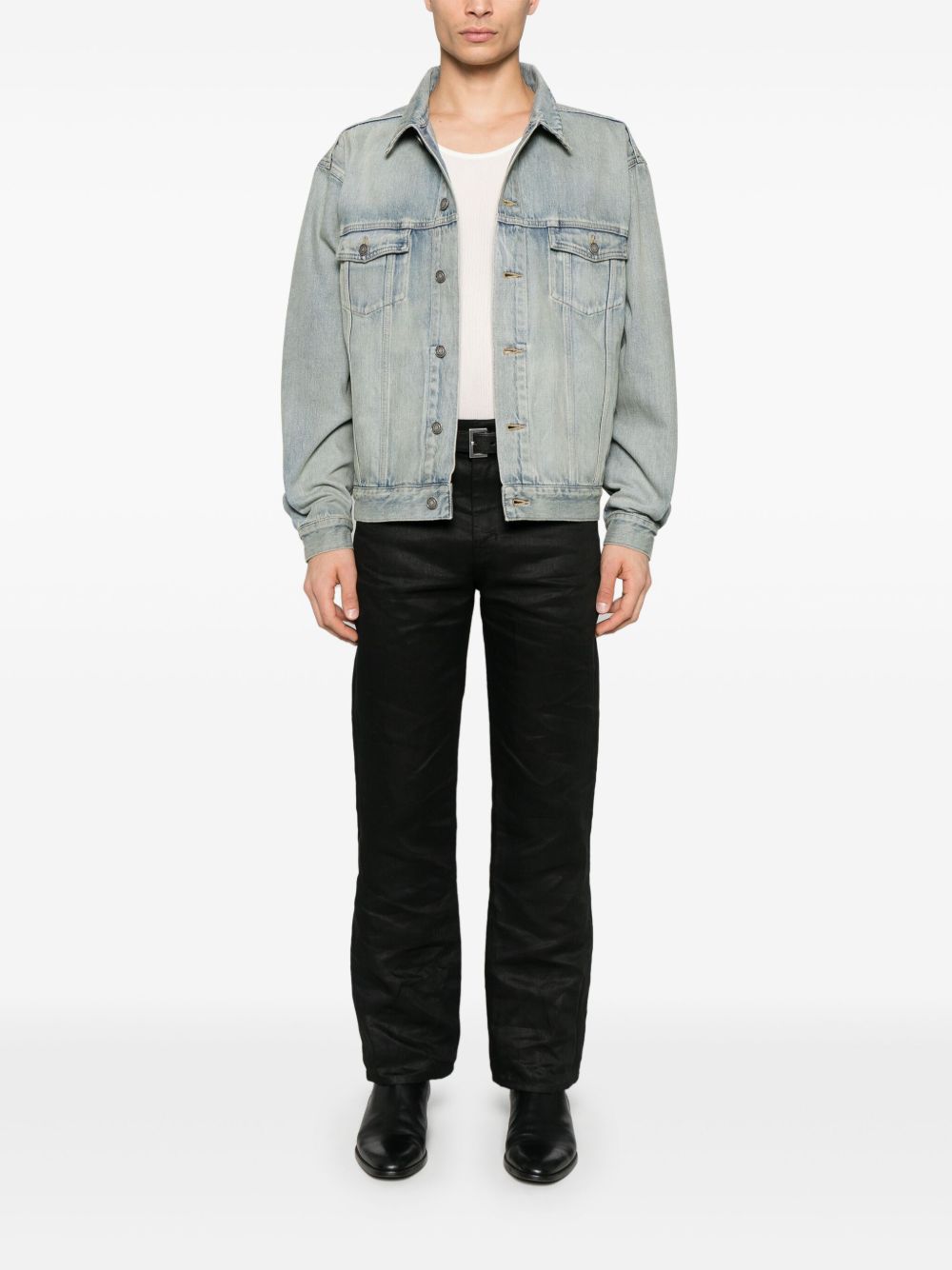 Saint Laurent Distressed Denim Jacket