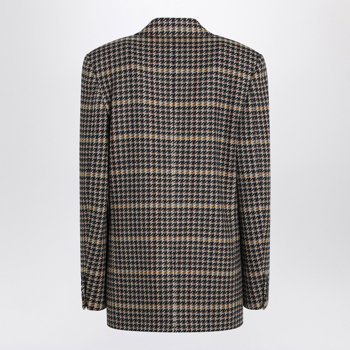 Saint Laurent Double-breasted checked wool jacket