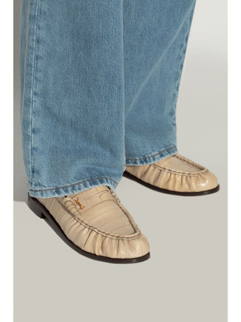 Saint Laurent Flat shoes White-Women > Shoes > Moccasins-Saint Laurent-36-White-Urbanheer