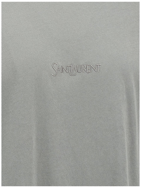 Saint Laurent Logo Embroidery T-shirt