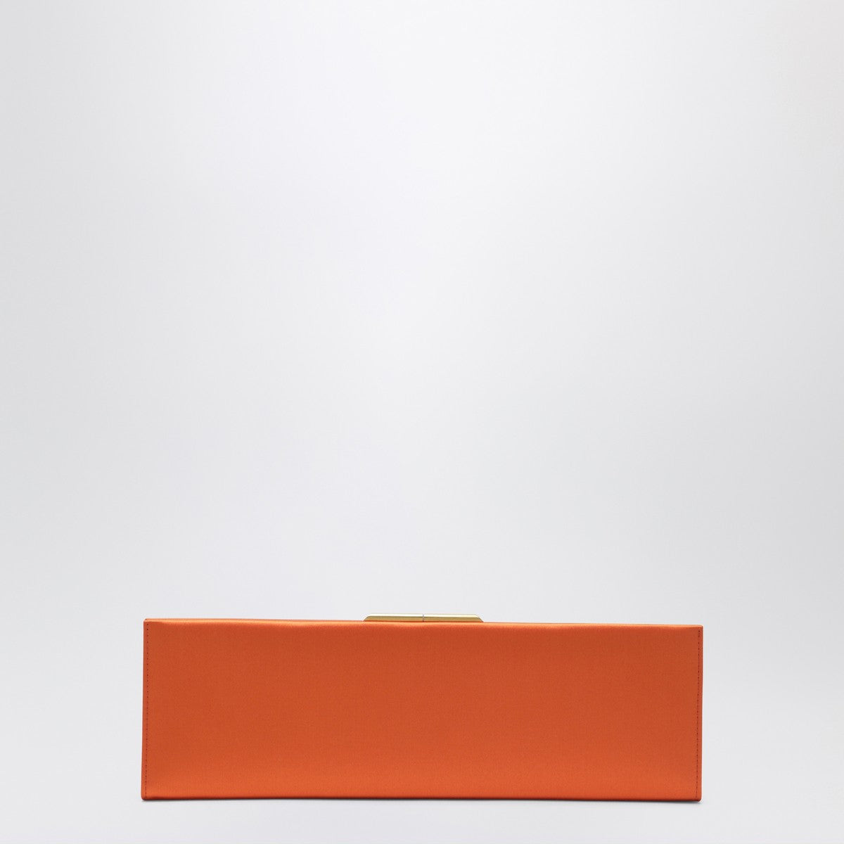 Saint Laurent Midnight Clutch Large in Orange Satin