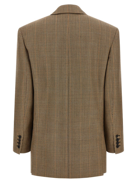 Saint Laurent Prince Of Wales Houndstooth Blazer