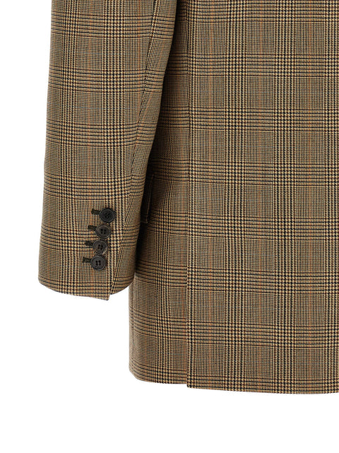 Saint Laurent Prince Of Wales Houndstooth Blazer