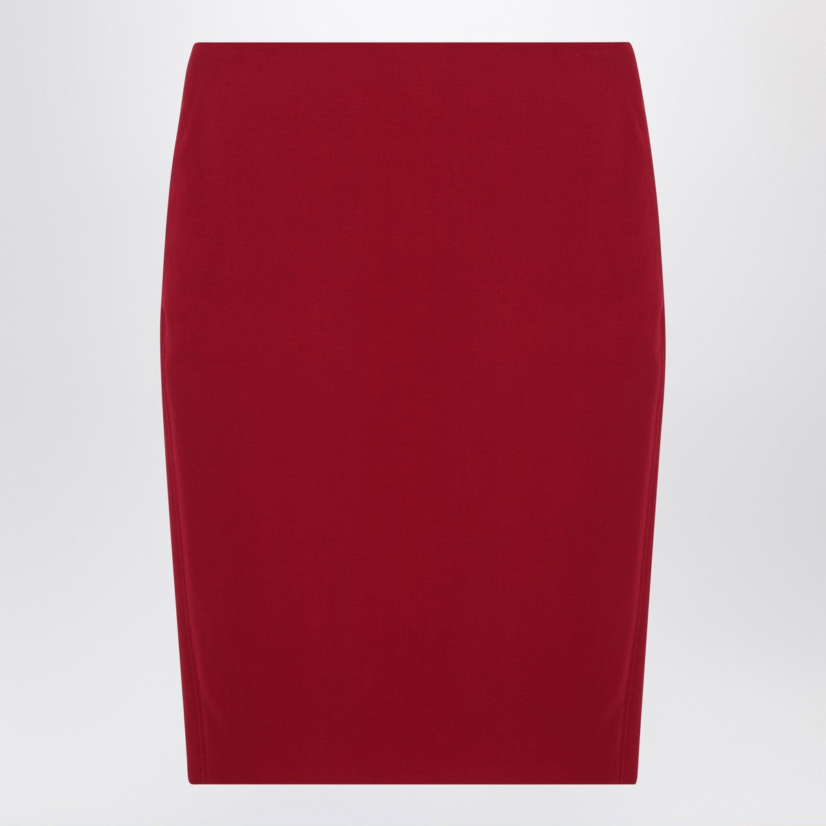 Saint Laurent Red satin pencil skirt