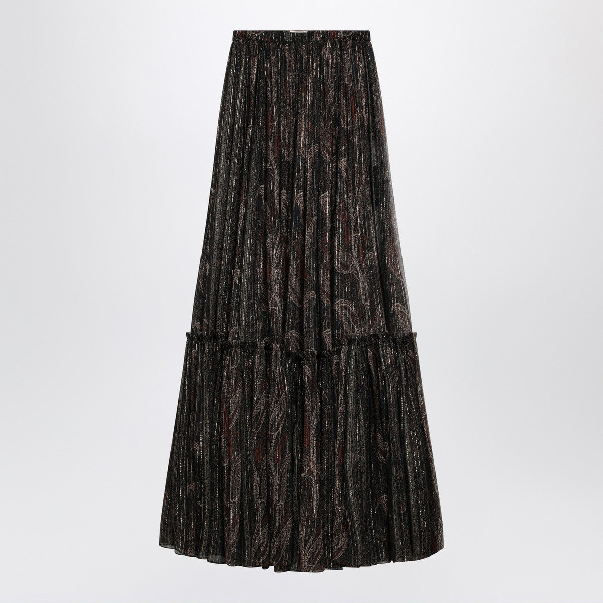 Saint Laurent Ruffled skirt with Paisley print