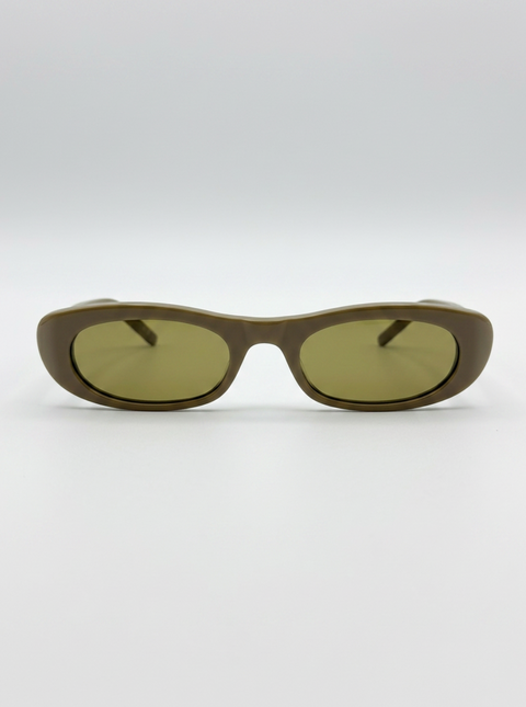 Saint Laurent Sunglasses LICORICE BROWN AND KHAKI