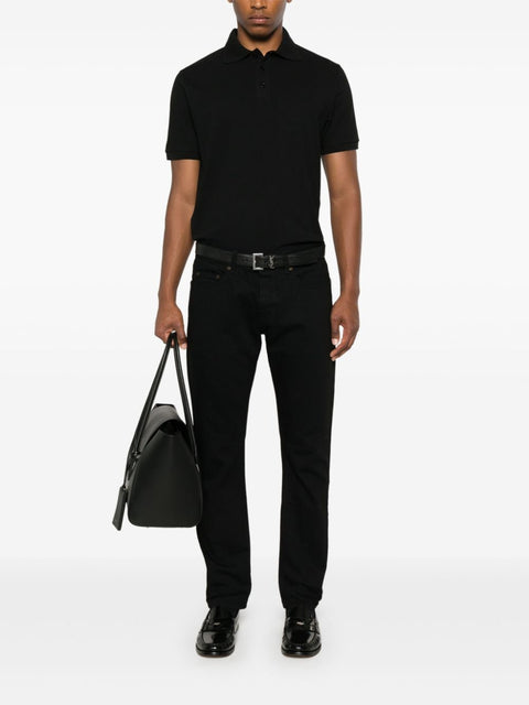 Saint Laurent T-shirts and Polos Black-Men > Clothing > Topwear-Saint Laurent-L-Black-Urbanheer