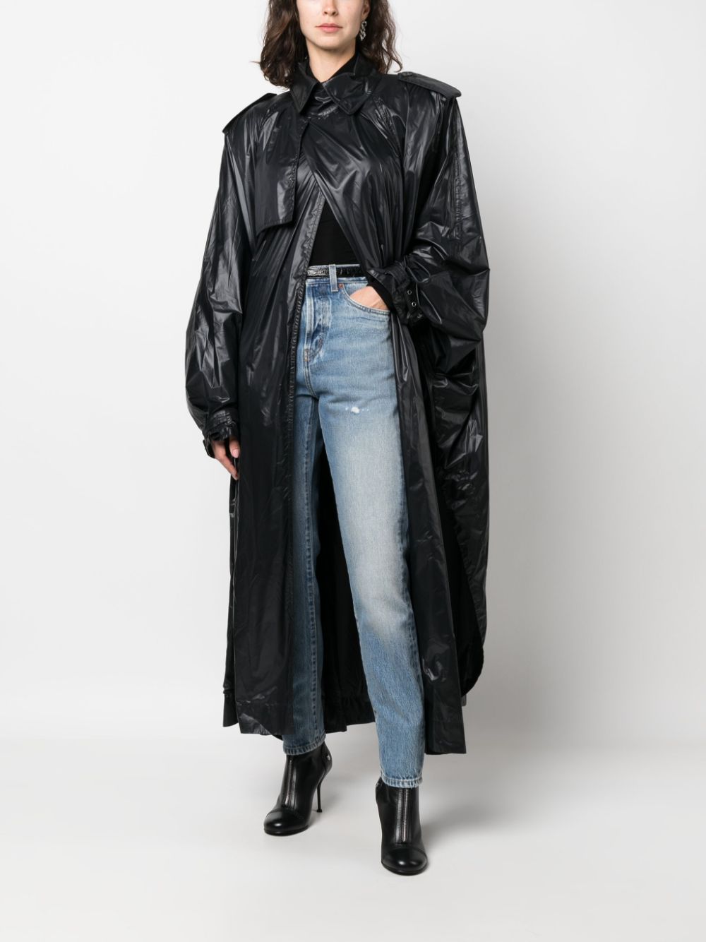 Saint Laurent shoulder-pad Oversized Trench Coat-Jackets-Saint Laurent-1-Urbanheer
