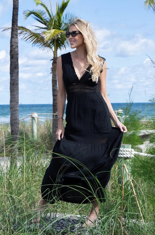 Saint Tropez Dress Black-Dress-Cotton Natural-S-Urbanheer